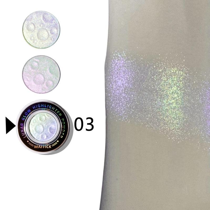 1 Count 3D Planet Shaped Highlighter Powder, Long Lasting Body Glitter Highlighter Powder, High-gloss Sparkling Make Up Product, Makeup Products