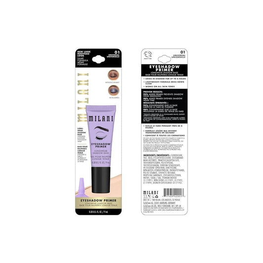 Milani Eyeshadow Primer - Nude, 0.3 Fl. Oz. LIGHTWEIGHT, INVISIBLE PRIMER, WORKS ON ALL SKIN TONES, VEGAN, CRUELTY-FREE BEAUTY