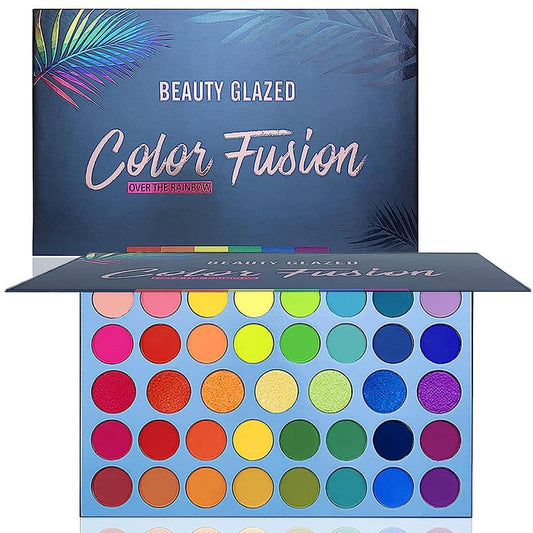 Beauty Glaezed 39 Color Rainbow Eyeshadow , Pink Purple Matte and Shimmers Makeup , Blendable Waterproof Eye Shadow, No Flaking, Little Fall Out, Stay Long, Hard Smudge, Cruelty- Free Makeup Pallet, Full Face Eye Make Up for Beginners