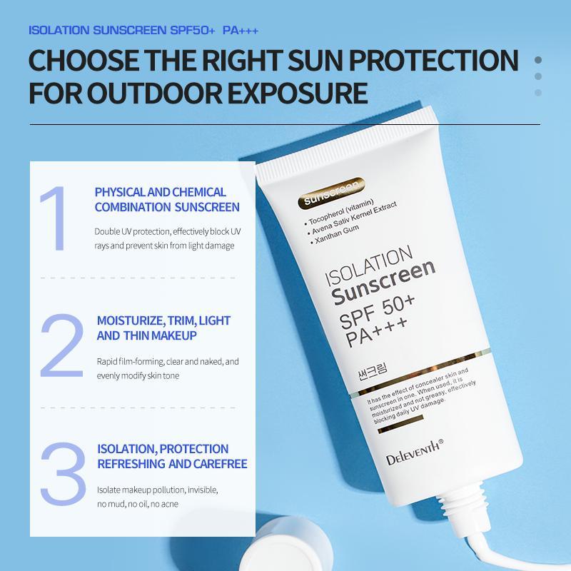 50g?Sun Ray Isolation Cream, 1 Count?Moisturizing Outdoor Sun Isolation Cream, Facial Sun Care Product for Women & Men