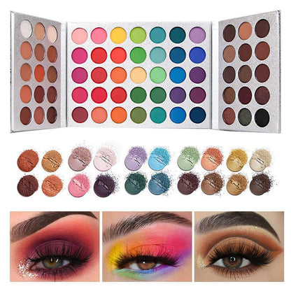 65 Color Eyeshadow Palette, Long Lasting Highly Pigmented Shimmer & Matte Shades Palette, Colorful Eye Cosmetic Products, Help Me Glow up Makeup Products