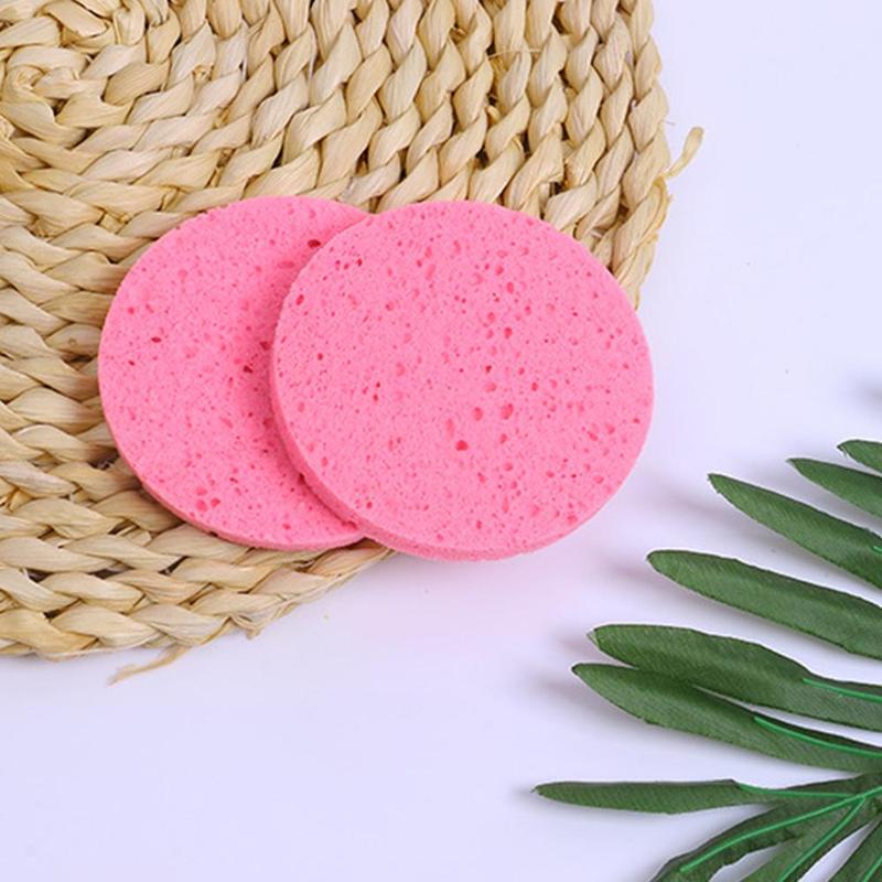 1 Piece Circle Shaped Facial Cleansing Sponge, Round Facial Cleansing Puff, Soft Facial Cleansing Pad