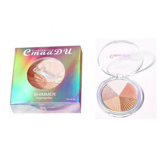 Multi-color Highlighter, Highly Pigmented Contour Powder, Long Lasting Highlighter, Facial Contouring and Detailing Makeup Powder, Makeup Accessories