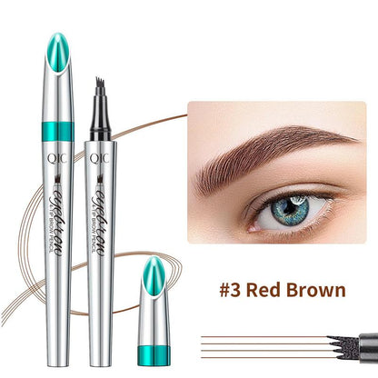 Long Lasting Eyebrow Pencil, 1 Count Liquid Eyebrow Pen, Waterproof Brow Pen with Micro-Fork Tip, Sweat Proof High Pigmented Brow Shading and Filling Pencil