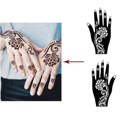 Mixed Pattern Tattoo Stencil, 22pcs/set Creative Henna Stencil, Henna Tattoo Stencils for Women & Girls, Body Art Stencils for Festival, Fake Tattoos Custom, Back to School