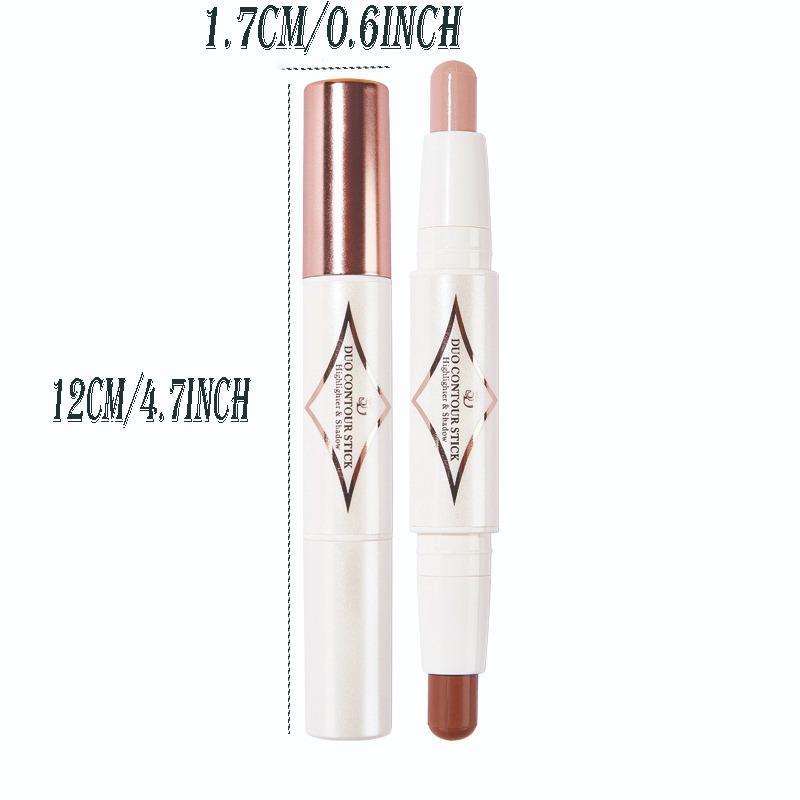 Double-ended Creamy Highlight Contour Stick, 1 Count Long Lasting Makeup Bronzer Stick, Face Contour Highlighter Stick, Gift For Girlfriend