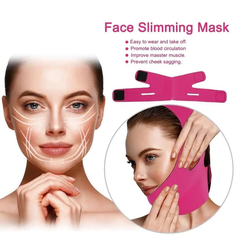 Face?Firming?Bandage, Double Chin Shaping & Neck Wrapping Bandage, V Line?Facial?Skin Slimming Lifting Strap, Adjustable Skincare Tools for Women