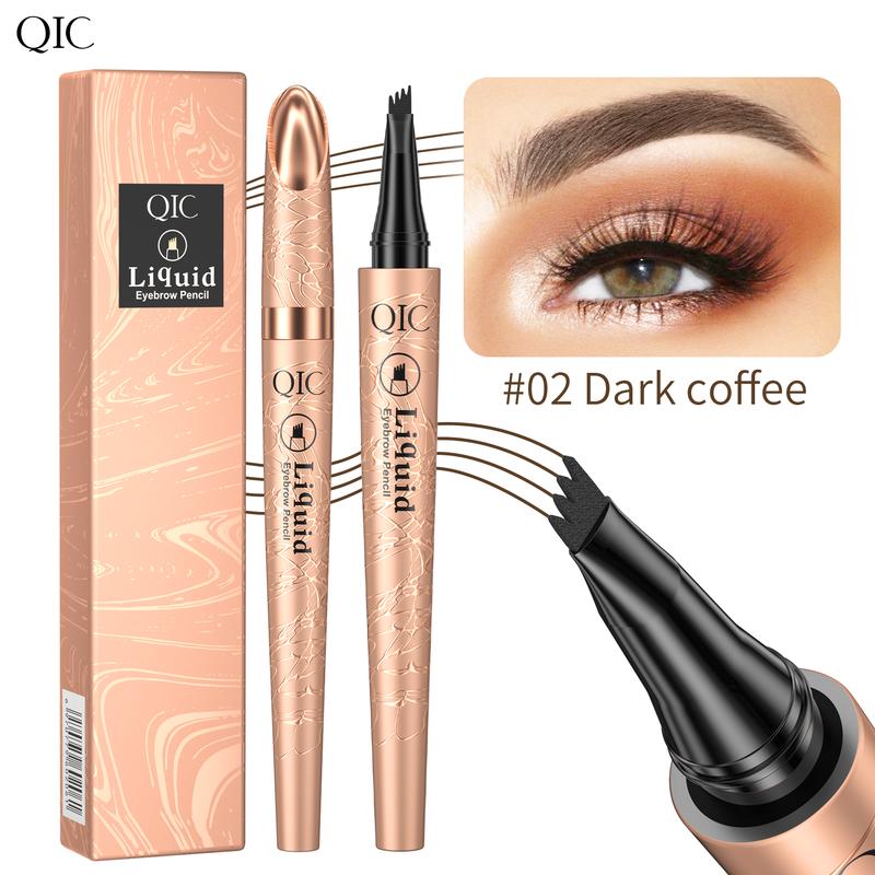 QIC Instant Lift Eyebrow Pencil, Waterproof Brow Pencil, Four-claw Liquid Eyebrow Pen, Four-tooth Brow Pencil