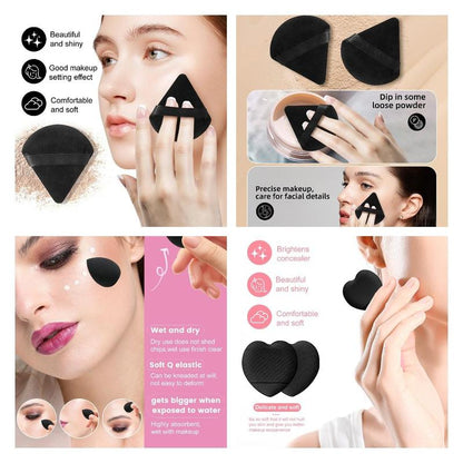 Makeup Tool Set, 49pcs/set Makeup Tools, Including Makeup Brush, Beauty Blender, Finger Puff, Mini Beauty Blender, Cleansing Bowl, Makeup Bag, Cleansing Puff, Wristband and Headband, Back To School?Makeup Tools for Beginners