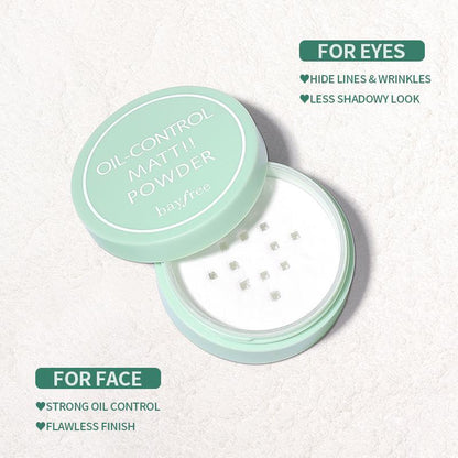 Oil Control Matte Loose Powder, Face Powder Facial Makeup Base Powder Minimizes Pores & Perfects Skin, Sweat Proof Oil Control Face Makeup Powder