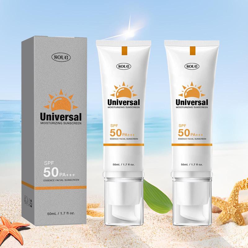 50ml UV Protection Sunscreen Cream, 1/2 Counts SPF50 PA+++ Moisturizing Sunscreen Cream, Brightening Skin Moisturizing Cream