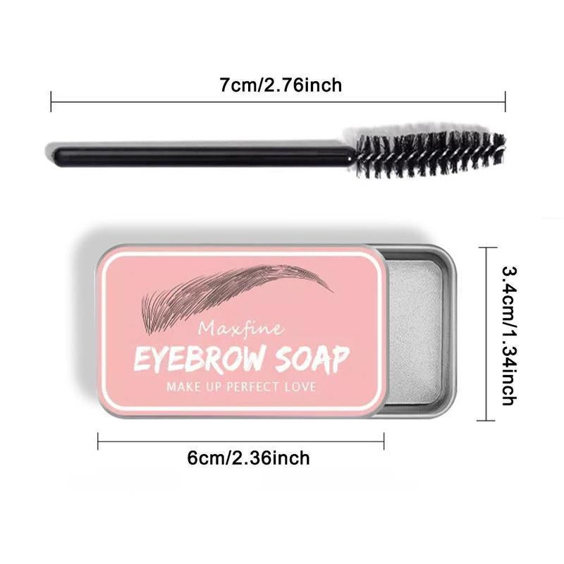 Clear Eyebrow Wax & Eyebrow Brush, Eyebrow Styling Soap with Brush, Long Lasting Eyebrows Styling Wax Brow Setting Gel, Cosmetic Beauty Gift