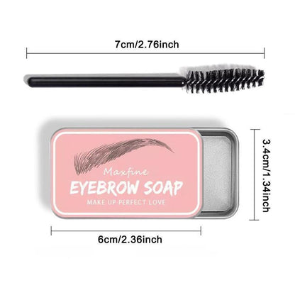 Clear Eyebrow Wax & Eyebrow Brush, Eyebrow Styling Soap with Brush, Long Lasting Eyebrows Styling Wax Brow Setting Gel, Cosmetic Beauty Gift