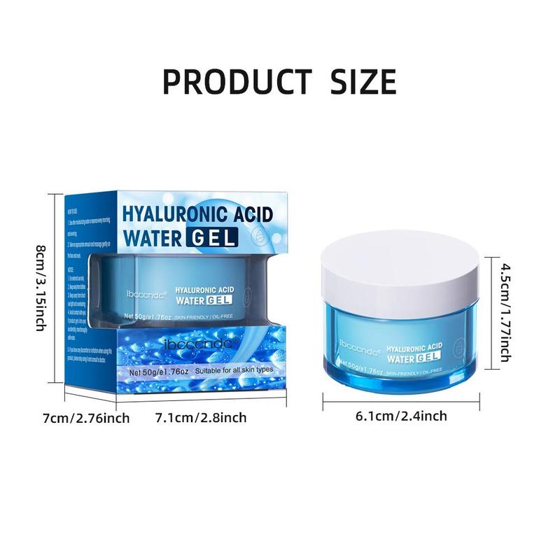 Hyaluronic Acid Water Gel, Moisturizing Face Lotion, Hydrating Nourishing Skin Care