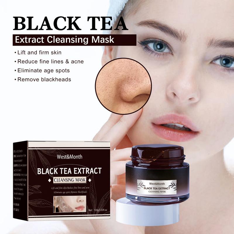 West & Month Black Tea Mask Blackhead Removal Cleansing Pore Tear Mask Fine Pore Firming Brightening Moisturizing