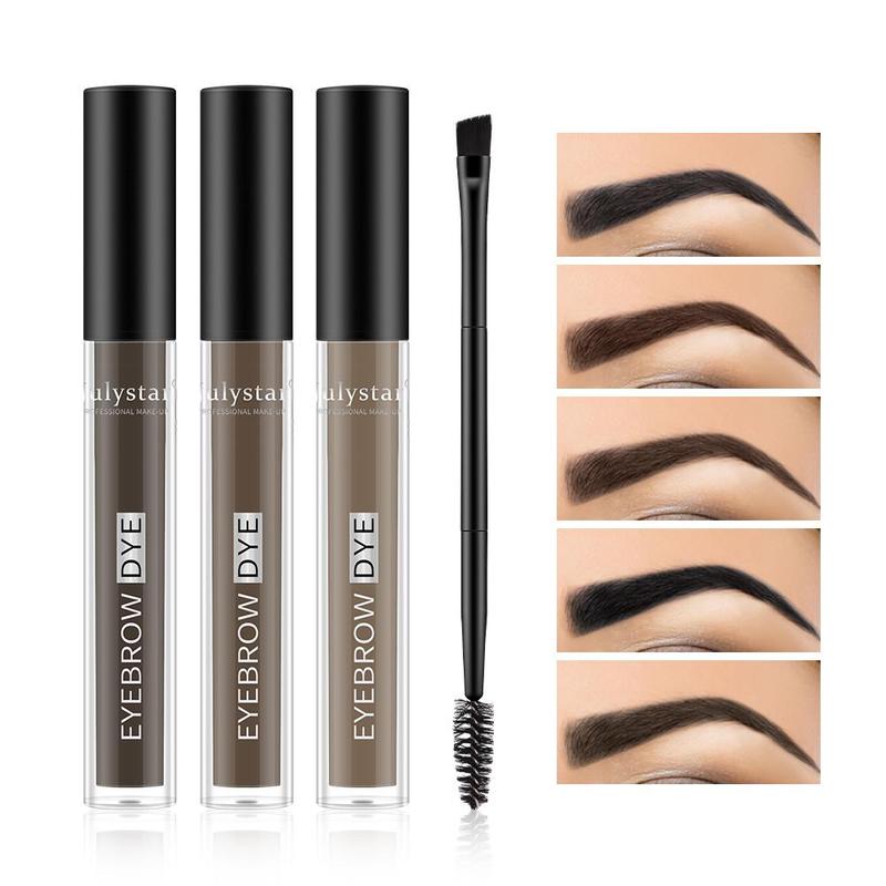 1 Set Eyebrow Makeup Kit, Including Eyebrow Dye & Double-ended Eyebrow Brush, Long Lasting Eyebrow Makeup Products for Women