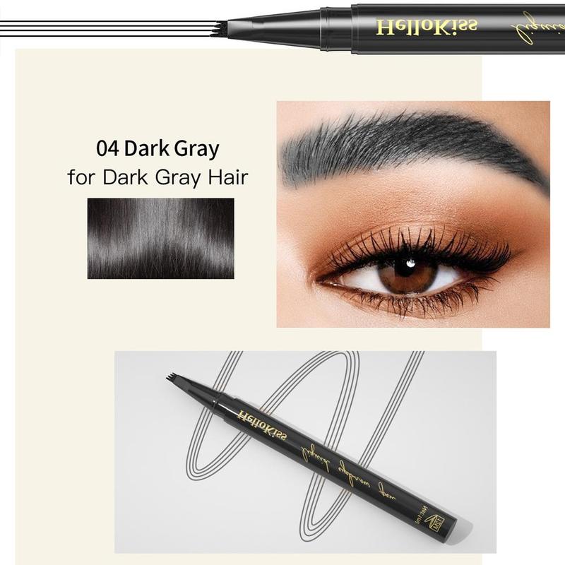 Waterproof 4 Tips Eyebrow Pencil, 1 Count Long Lasting Brow Styling Brush, Brow Shading & Filling Pencil, Brow Brush Makeup Tool, Eye Brow Makeup Products