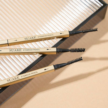 Double-ended Eyebrow Pencil with Eyebrow Brush, 5pcs/set Waterproof Long Lasting Eyebrow Pencil, Brow Styling Makeup Brush Set