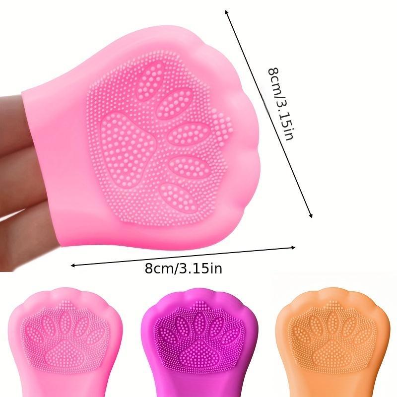 Paw Shaped Manual Facial Cleansing Brush, 4pcs Face Scrubber, Face Wash Brush, Facial Cleansing Tool, Exfoliating Skin Massage Brush, Skincare Tool