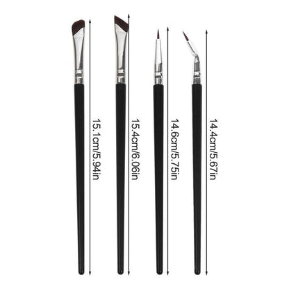 Professional Eye Makeup Brush Set, 4 Counts/set Eyeliner Brush, Eye Shadow Brush, Eyebrow Brush, Makeup Tool For Women, Makeup Products