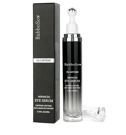 Dongyu 5% Caffeine Eye Serum and Under Eye Roller Cream for Dark Circles and Puffiness, with 360¡ã Massage Ball Reduce Wrinkles and Fine Lines, Bags under eyes Comfort Skin Care