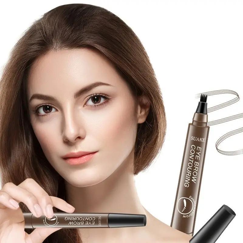 Cosmetic Long-wearing 4 Point Eyebrow Pencil, 1 Count Long Lasting Eyebrow Pen, Brow Styling Brush, Brow Shading & Filling Pencil, Eye Brow Makeup Products