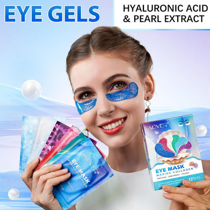 Collagen Eye Mask, 12 Pairs/box Moisturizing Eye Mask, Brightens and Smoothes The Eye Area, Eye Care Product for Women & Men