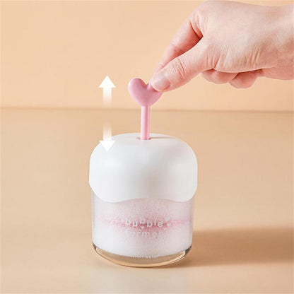 Portable Cute Heart Decor Foam Maker, Handheld Bubble Maker, Foaming Cup, Skincare Tool for Face Washing