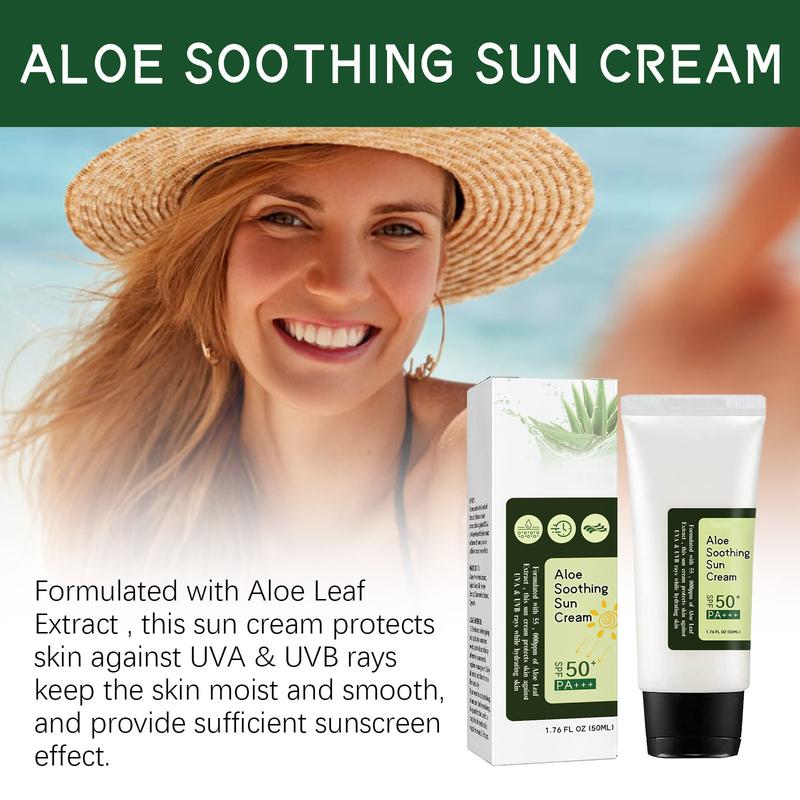 Aloe Soothing Sunscreen, Moisturizing, Refreshing, Non greasy, UV Isolating Facial Sunscreen