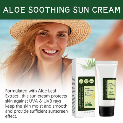 Aloe Soothing Sunscreen, Moisturizing, Refreshing, Non greasy, UV Isolating Facial Sunscreen