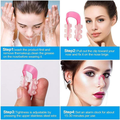 Nose Shaper, Soft Silicone Nose Straightener, Mini Nose Clip For Wide Nose