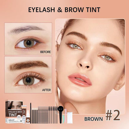 Eyebrow & Eyelash Dye Kit, 1 Set Waterproof Long Lasting Eyebrow Tinting Makeup Tools, Eye Makeup Kit for Women