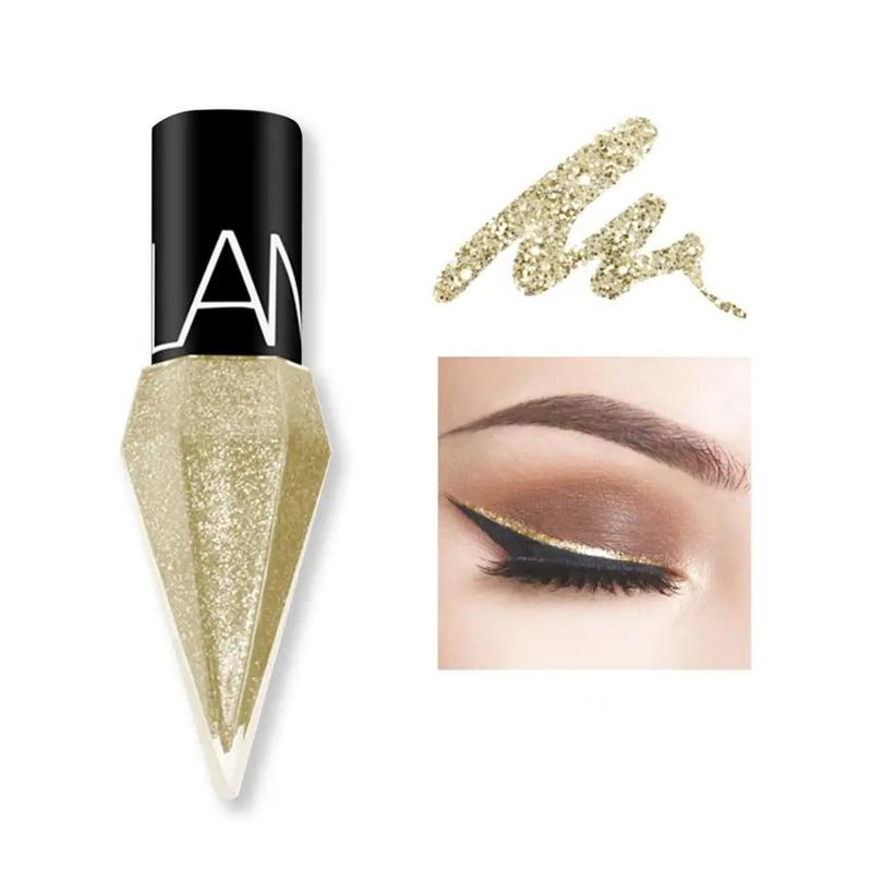 Music Festival Makeup Glitter Liquid Eyeliner, 1/2 Counts Long Lasting Metallic Shimmering Liquid Eyeshadow Stick, Glittering Brightening Liquid Stick