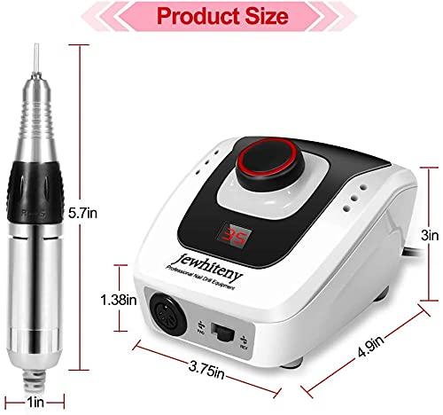 35000 RPM Professional Nail Drill Machine, Portable Electric Efile Drill for Shaping, Buffing, Removing Acrylic Nails, Gel Nails Manicure Pedicure Kit