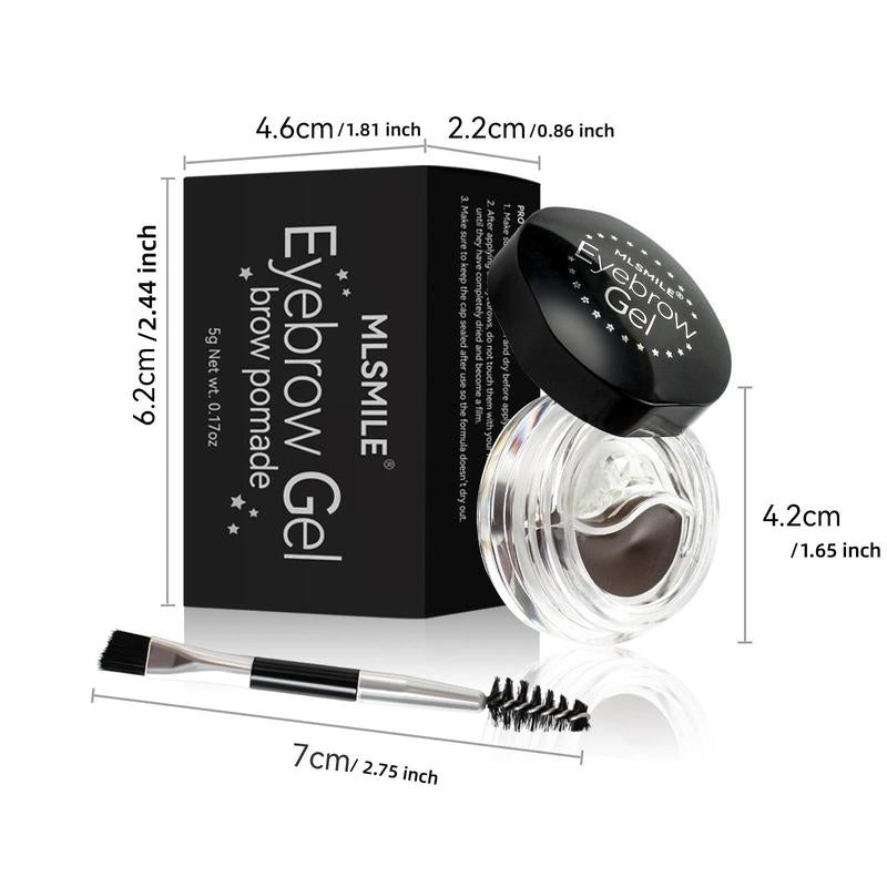 Eyebrow Gel, 2 Color Waterproof Long Lasting Eyebrow Styling Gel with Brush, Eyebrow Makeup For Women