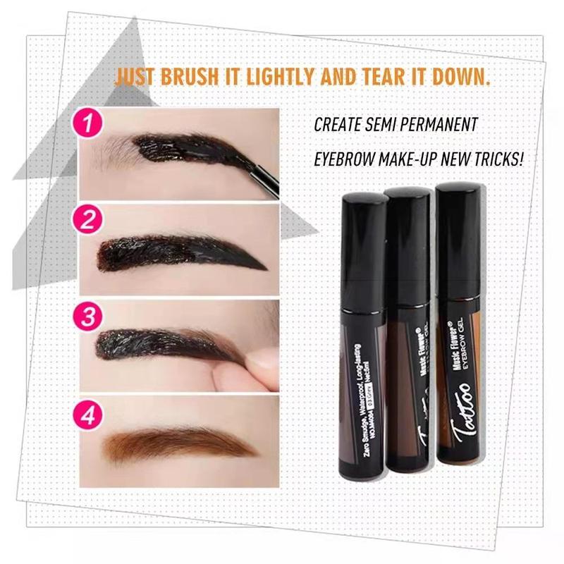 Eyebrow Dyeing Gel Kit, 2pcs/set Two Tone Waterproof Long Lasting Eyebrow Coloring Tool for Women