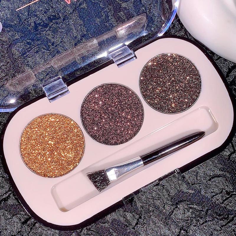 Glitter Eye Shadow Palette, 1 Count Shimmering Eye Shadow Makeup Products for All Styles and Occasions