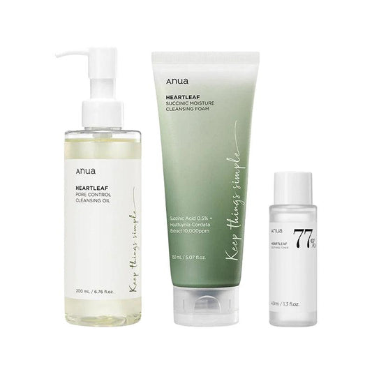 Anua Heartleaf Acne Moisture Cleansing Bundle