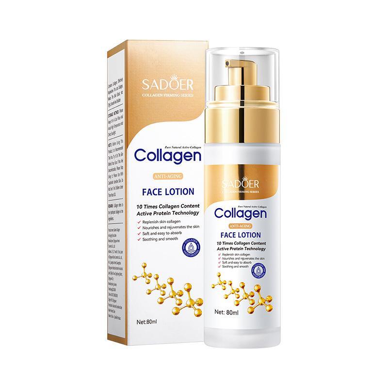 Collagen Deep Moisturizing Face Lotion, 1 Count Soothing Revitalizing and Nourishing Facial Moisturizer with Natural and Non-Irritant Ingredients, Non-Greasy Skin Care Body Lotion for All Skin Types