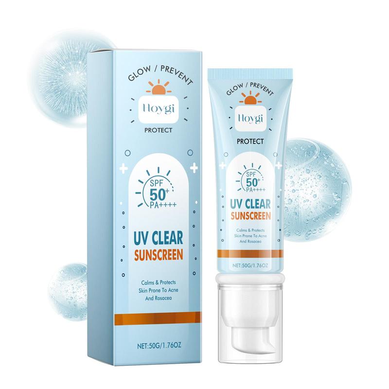 UV Clear Sunscreen, Refreshing Protective Cream, Outdoor Protection Against Sun Exposure In Summer, Ultraviolet Rays, Moisturizing Skin, Even And Bright