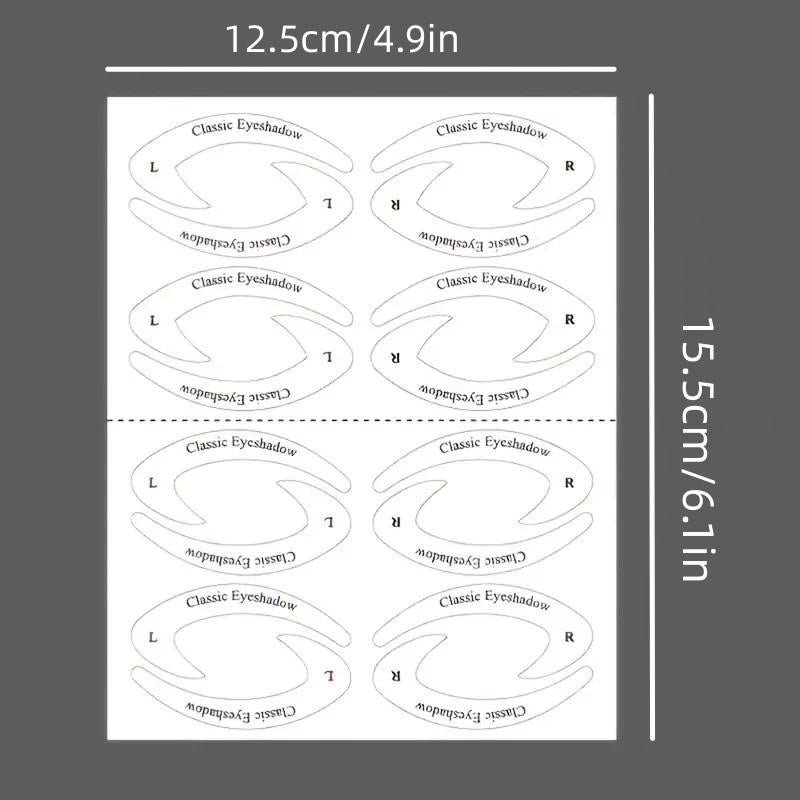 4 Sheet Eye Shadow Stencils, Eye Makeup Auxiliary Templates, Professional Eye Makeup Tools for Women