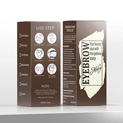 Eyebrow Stamp and Eyebrow Stencil Kit - Brow Stamp Kit, Brow Stencil and Stamp Kit, Eye Brow Stamping Kit, Brow Trio Eyebrow Kit, Perfect Bushy Eyebrows