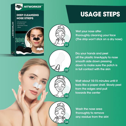 Blackhead Removal Mask, 100pcs/set Nose Pores Deep Cleaning Patch, Nose Care Patch, Comfort Nose Care Products