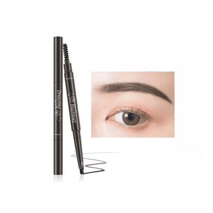 Double-ended Eyebrow Pencil, 1 Count Waterproof Long Lasting Eyebrow Pencil, Brow Styling Brush, Brow Shading & Filling Pencil, Brow Brush Makeup Tool, Eye Makeup Products