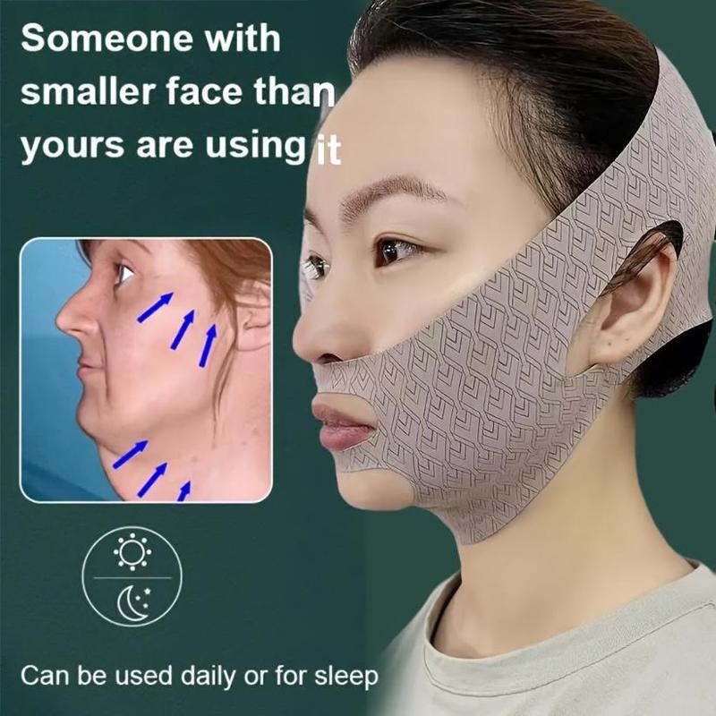 V-shaped Face Lifting Mask, Breathable Face Sleeping Bandage, Elastic Strap for Chin Cheek, Facial Skin Care Tool for Women