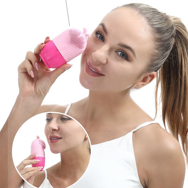 Silicone Facial Ice Roller Mold with Exfoliating Surface, Face Ice Roller Tool, Face Scrubber, Professional Skincare Tools for Women