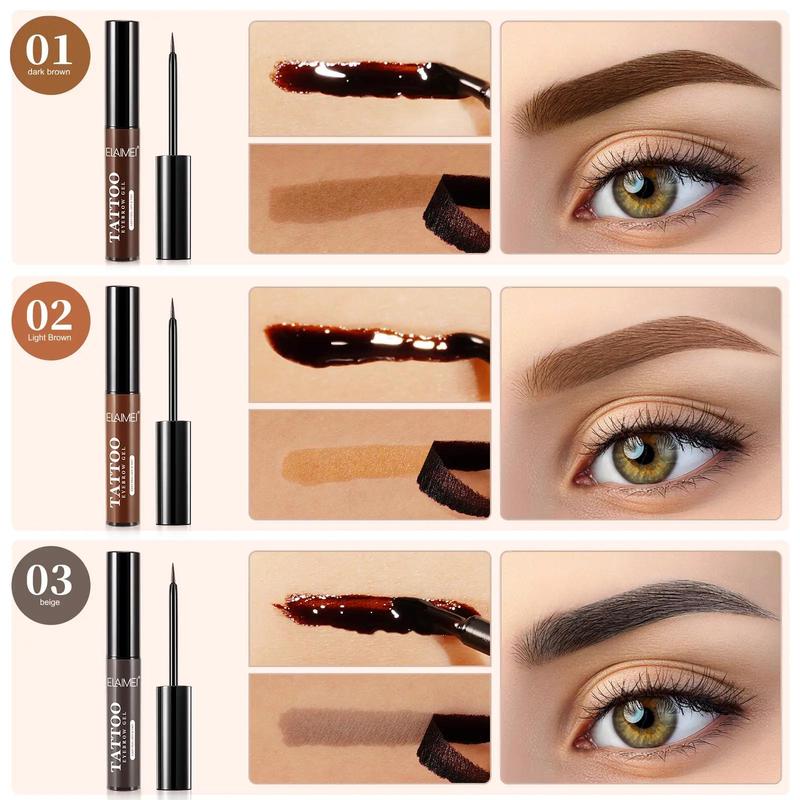 Tattoo Eyebrow Gel Makeup, 3pcs/set Waterproof Eyebrow Gel, Long Lasting Eyebrow Tinted Gel, Eyebrow Makeup Tool, Eye Brow Makeup Products