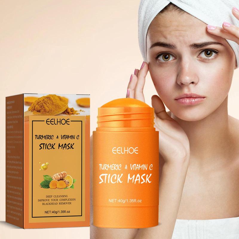 Turmeric?Comfort?Facial Mask Stick, Help Clean Skin and Shrink Pores, Even Skin, Tone Cleansing Solid Mask Stick,?Skincare Products