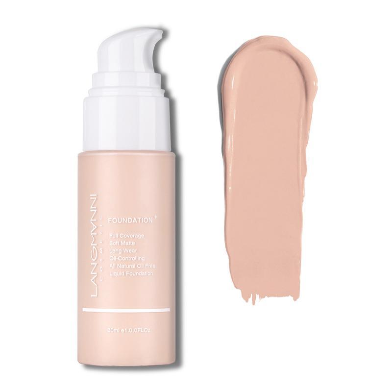 1 Piece Matte Long-lasting Foundation, Oil Control Foundation, Moisturizing Liquid Foundation, Contouring, Dark Skin Covering, Highlighting, Concealing Foundation Cream, Full Coverage Flawless Makeup Cream, Long Lasting Lightweight Concealer Foundation