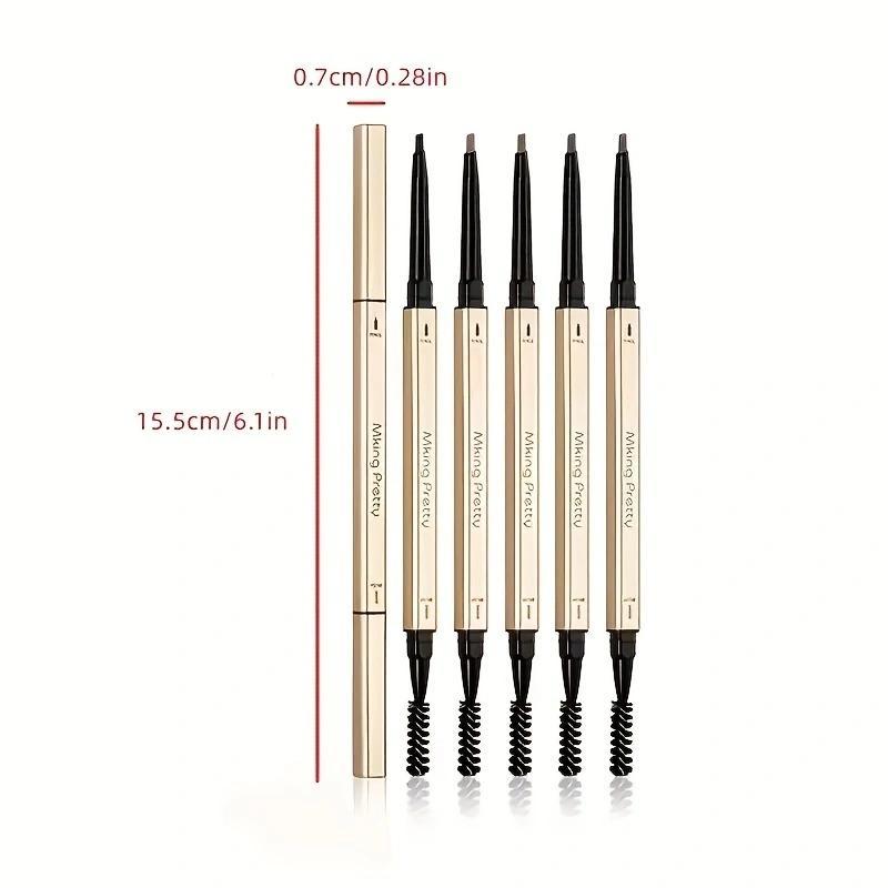 Double-Sided Waterproof Eyebrow Pencil, 1 Count Brow Styling Brush Pencil, Dual-Ended Brow Shading & Filling Pencil, Makeup Tool